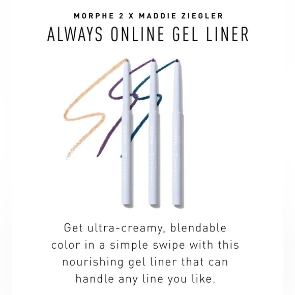 💜 Morphe 2 x Maddie Always Online Gel Eyeliner in Loyal NWT - Picture 6 of 10